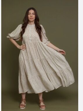 In Loom Floral tiered dress size medium